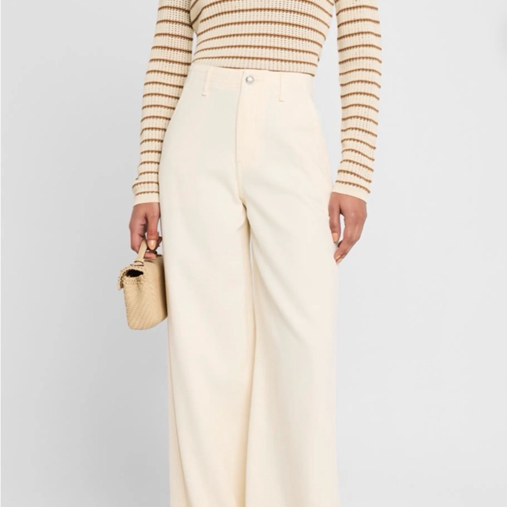 rag & bone Ecru Featherweight Tailored Sophie Full Length Jeans